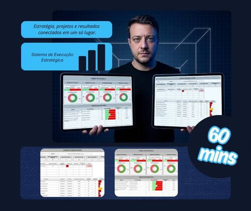 Blueprint de Plano Estratégico - Sistema visual de planejamento